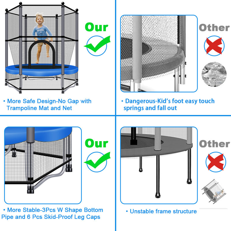 Jump Tastic Trampoline Jump Tastic 4.7' Round Toddler Trampoline